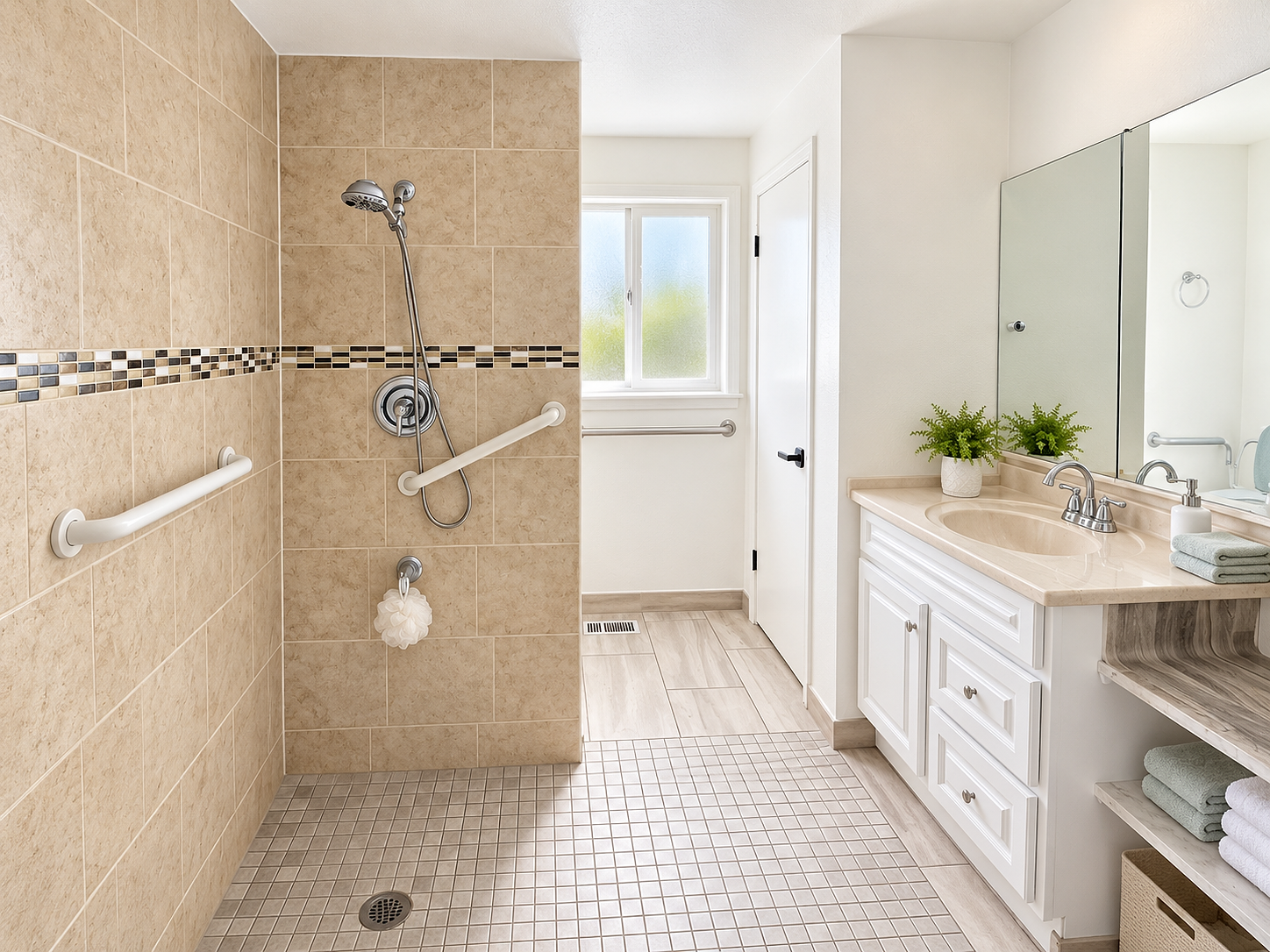 Spacious Shared Bathroom