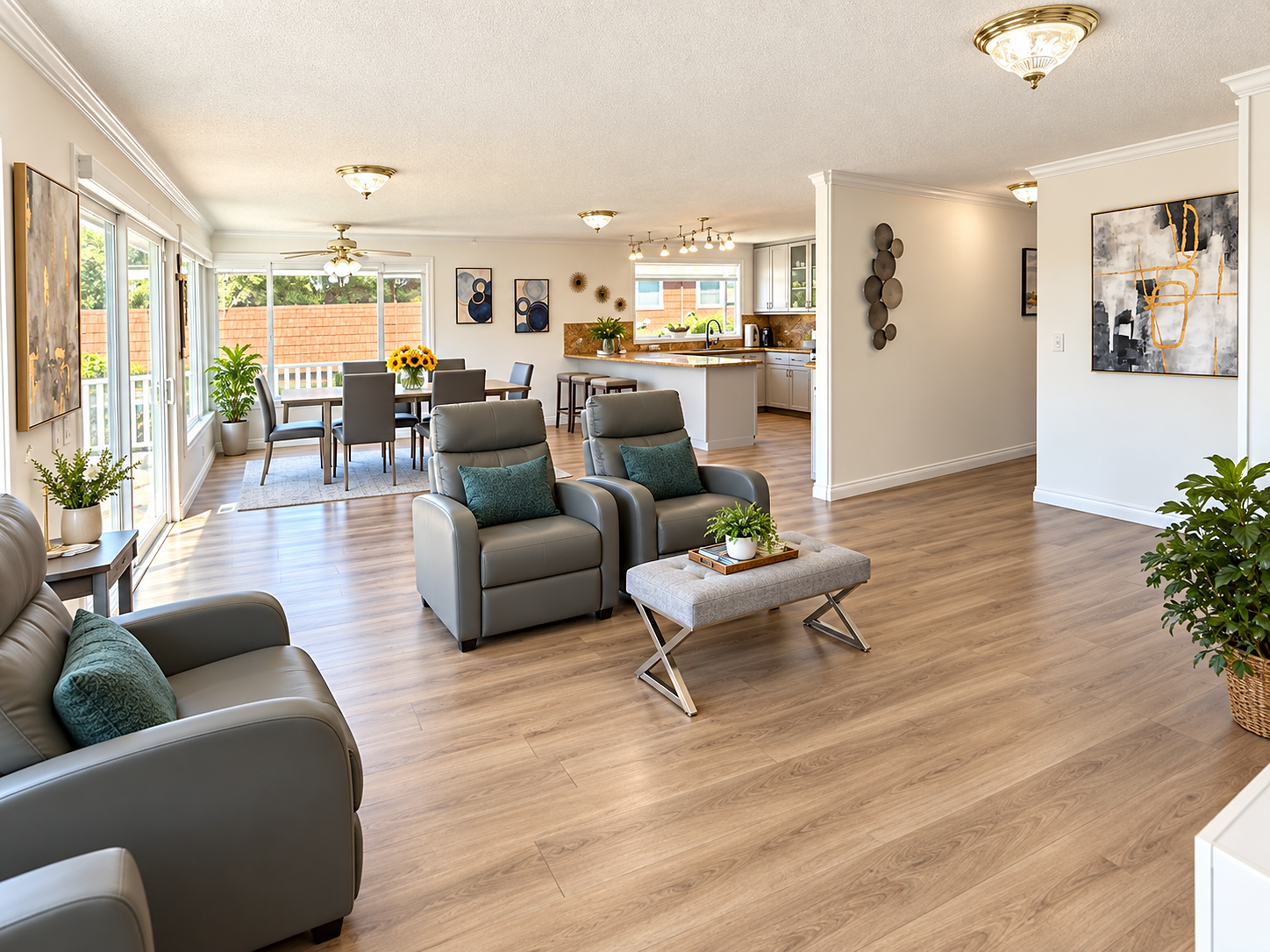 Living Room at Crystal Falls AFH